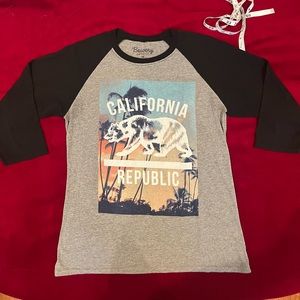 California Republic 3/4 Sleeve Baseball Tee